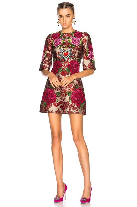 dolce gabbana gold jacquard dress|net a dolce gabbana dresses.